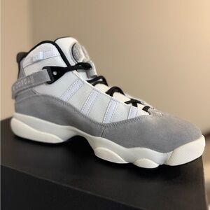 Nike Jordan 6 Rings Sneakers Light Smoke Gray and White